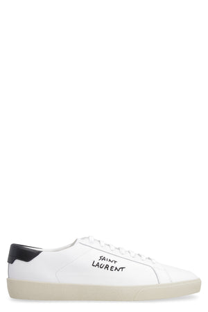 SAINT LAURENT Men's White Leather Sneakers for FW22