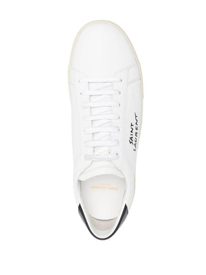 SAINT LAURENT Men's White Low-Top Sneakers