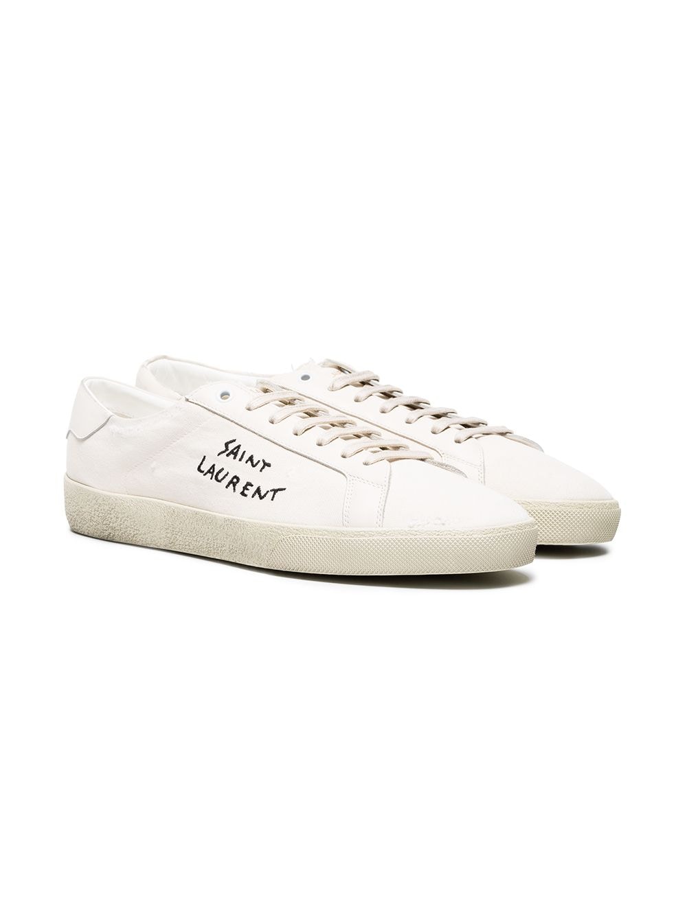 SAINT LAURENT Trendy Beige Men's Sneakers for 2024