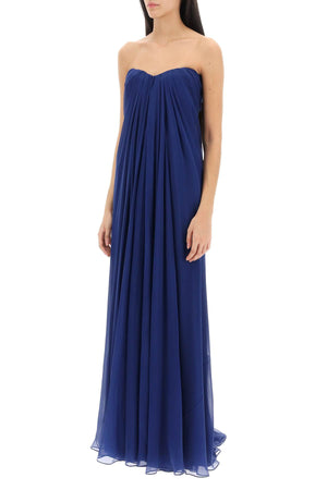 ALEXANDER MCQUEEN Strapless Silk Dress