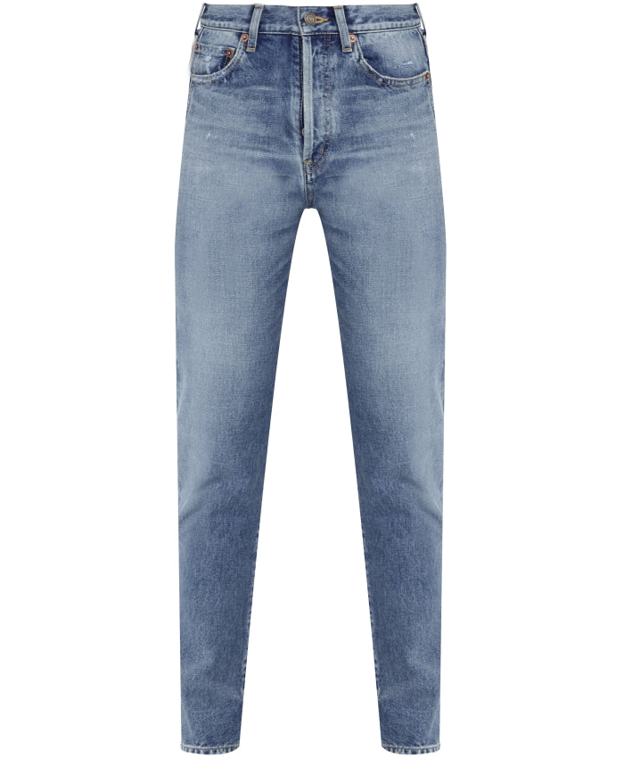 SAINT LAURENT Slim-Fit Denim Pants in Charloblue for Women - SS24 Collection