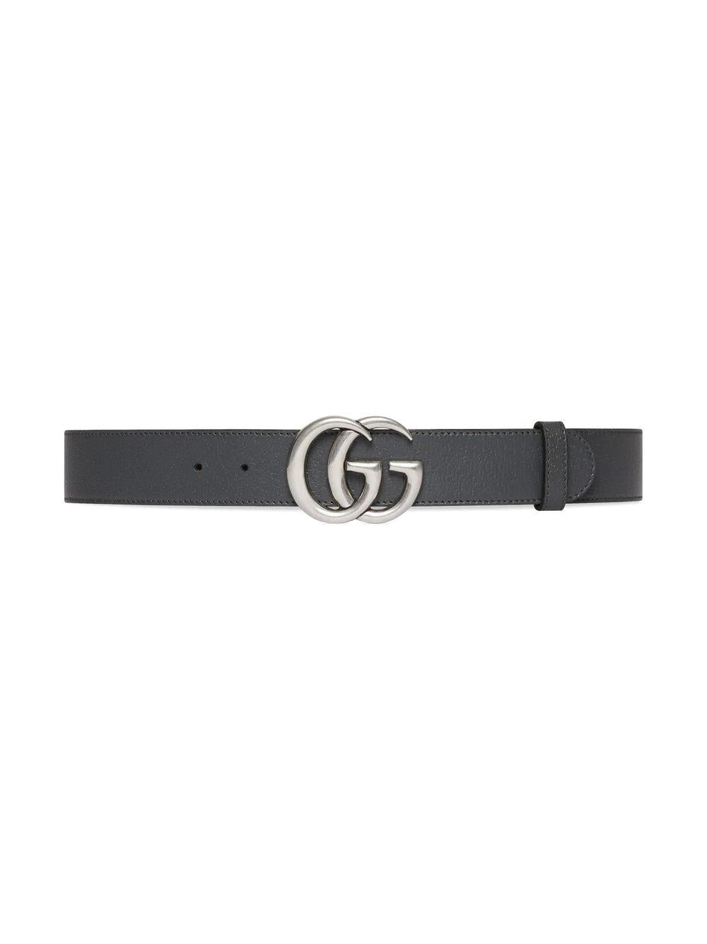 GUCCI Pig Print Belt in Grey and Black for Men