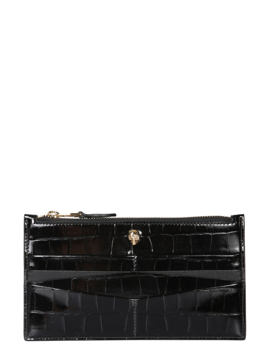 ALEXANDER MCQUEEN Mini Zippered Wallet with Card Slots