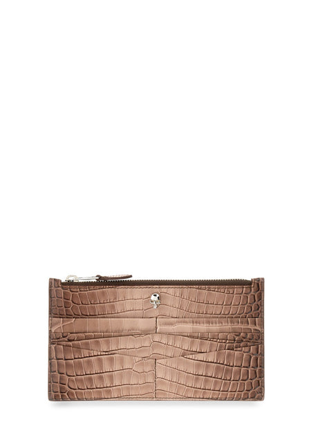 ALEXANDER MCQUEEN Mini Zippered Wallet with Card Slots