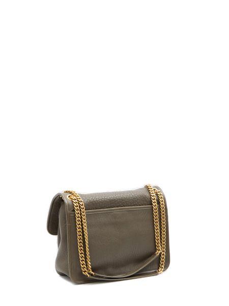 SAINT LAURENT Medium Handbag with Gold-Tone Details - 28x20x8.5 cm