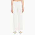 STELLA MCCARTNEY Cream-Coloured High-Waisted Viscose Trousers for Women