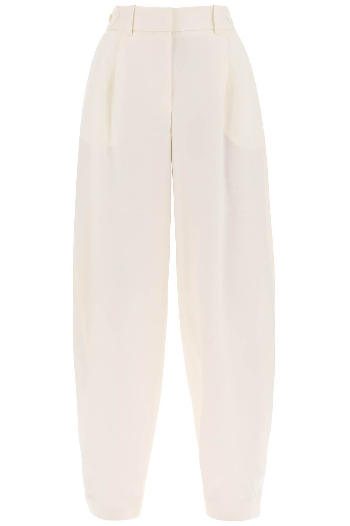 STELLA MCCARTNEY Cream Wool Baggy Trousers for Women - FW23 Collection