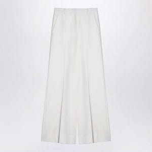 STELLA MCCARTNEY Elegant Cream Wool Flared Pants