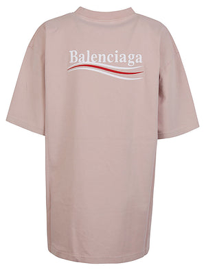 BALENCIAGA Pink Political Campaign T-Shirt for Women - SS24 Collection