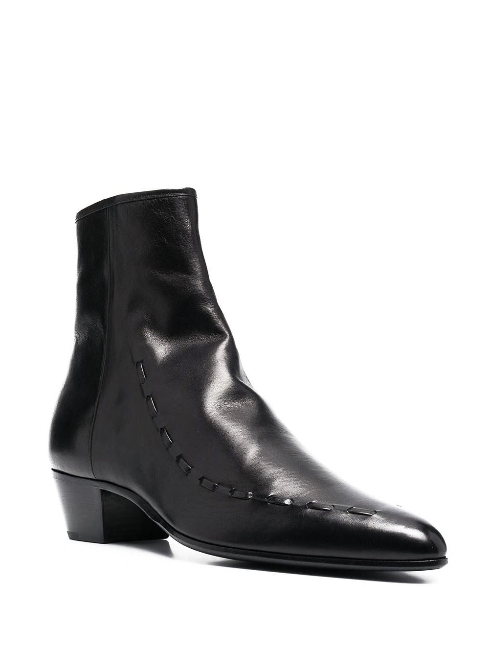 SAINT LAURENT Classic Black Leather Boots for Men