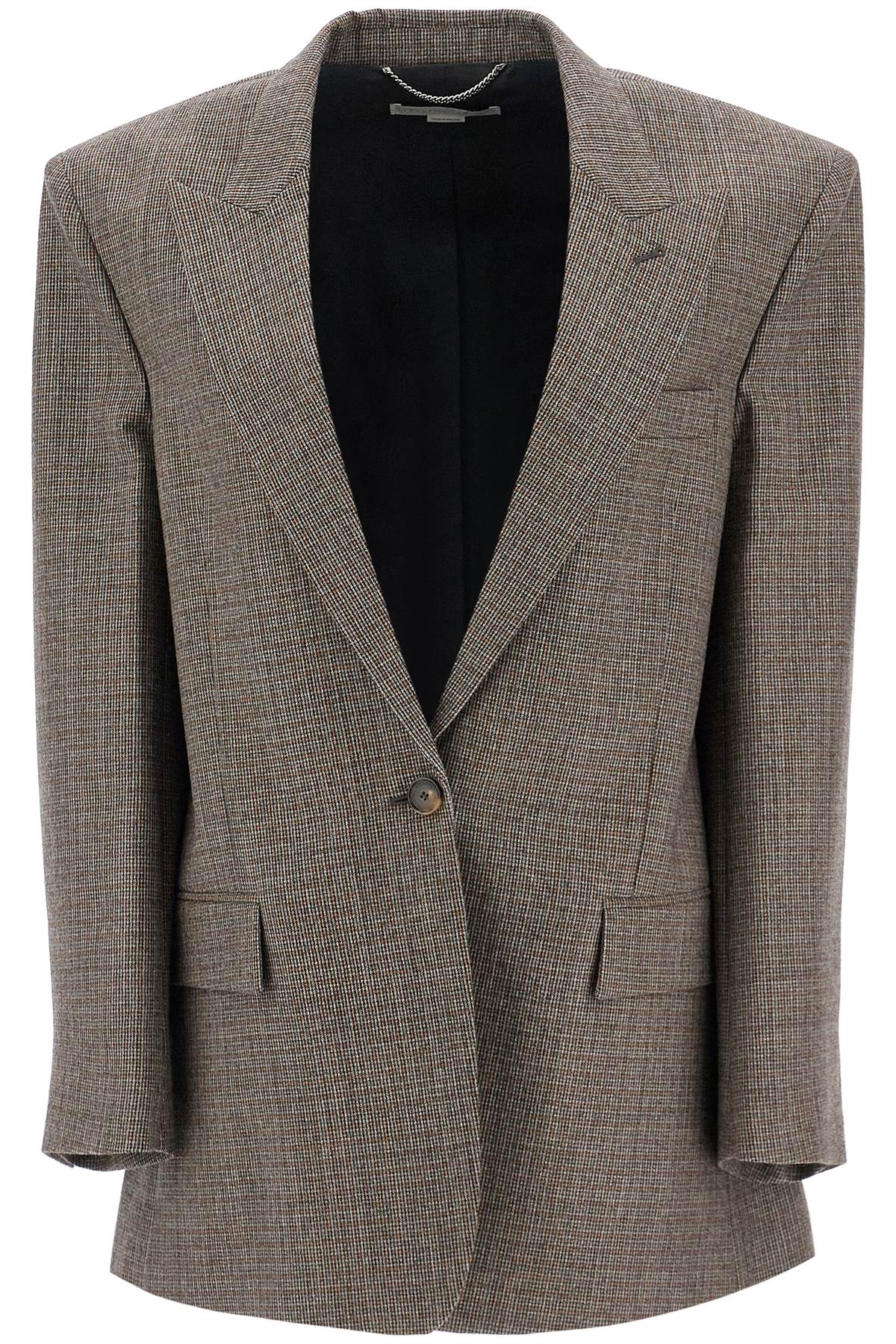 STELLA MCCARTNEY Houndstooth Oversized Blazer - Size 40