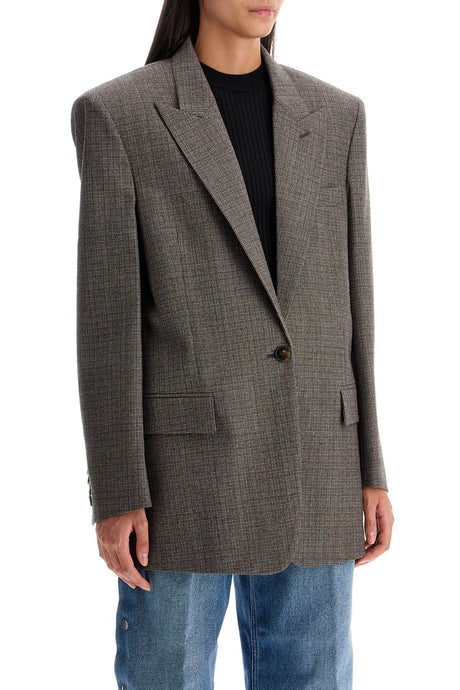 STELLA MCCARTNEY Houndstooth Oversized Blazer - Size 40