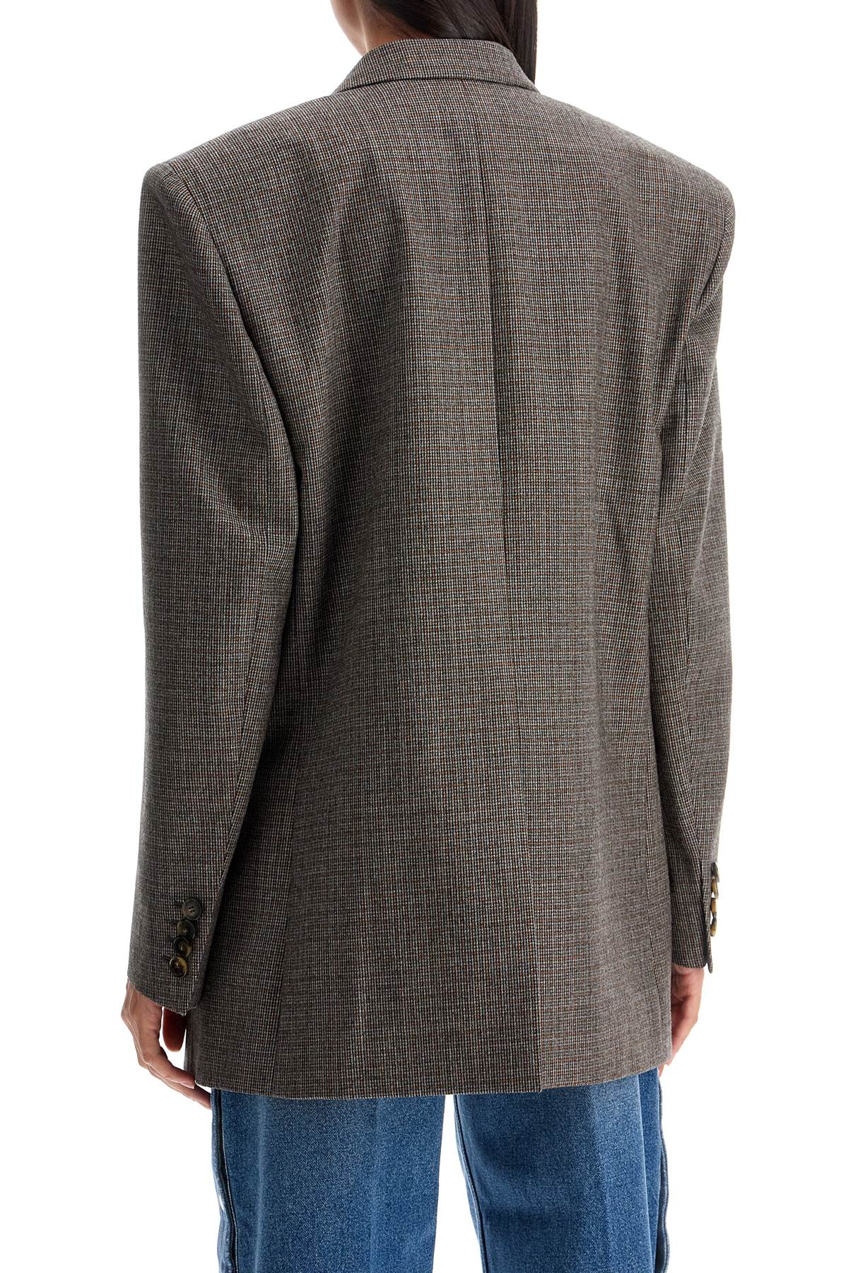 STELLA MCCARTNEY Houndstooth Oversized Blazer - Size 40