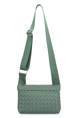 BOTTEGA VENETA Green Intrecciato Duo Crossbody Handbag for Men