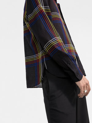 SAINT LAURENT Classic Plaid Shirt for Men - FW21 Collection