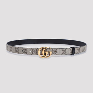 GUCCI Reversible Supreme Belt in Nude & Neutrals, 2 cm Width