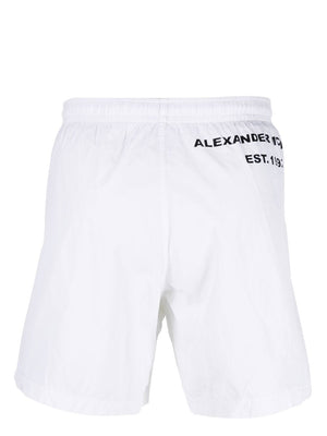 ALEXANDER MCQUEEN Men's White Painterly Graffiti Shorts - SS23 Collection