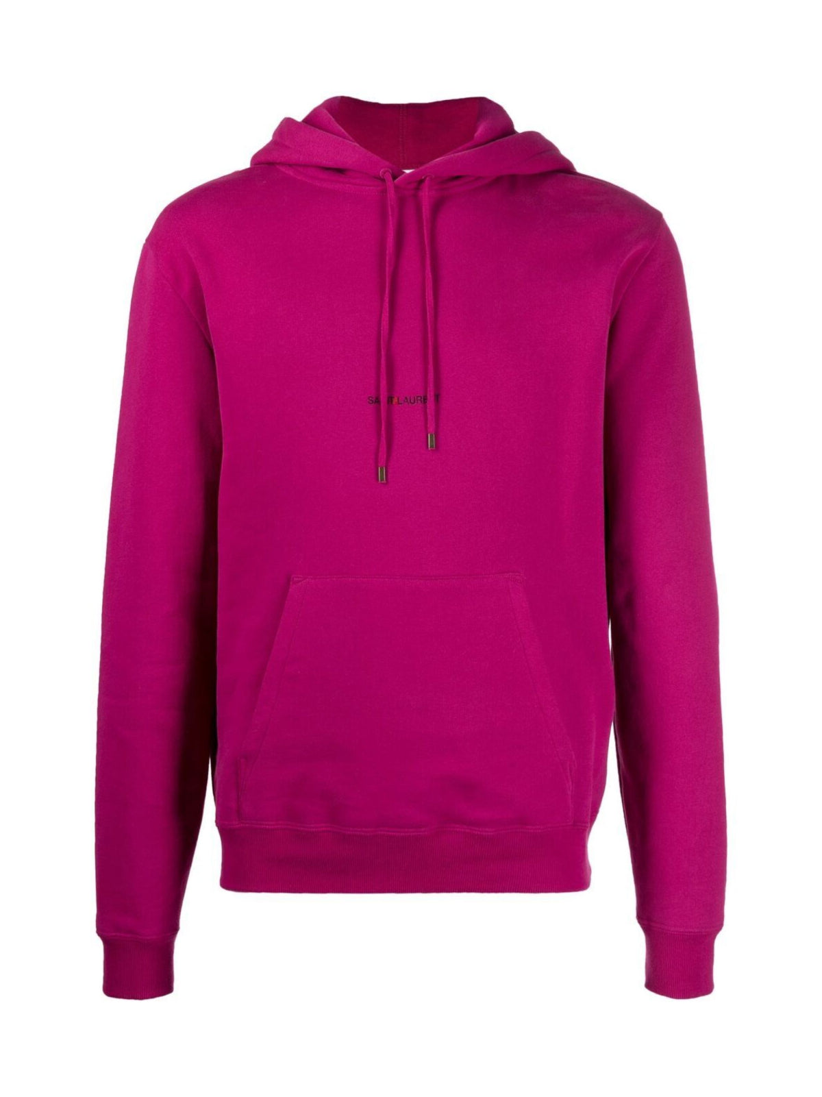 SAINT LAURENT Logo Hoodie - Long Sleeve in Fuchsia