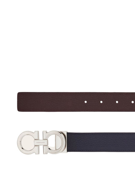 Ferragamo Reversible Adjustable Belt with Gancini Detail