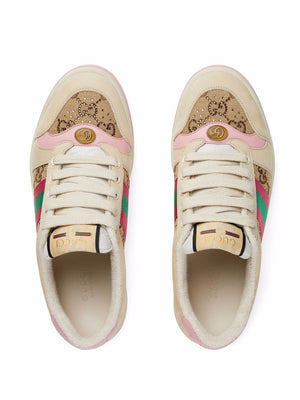 GUCCI Multicolor Crystal Embellished Leather Sneakers