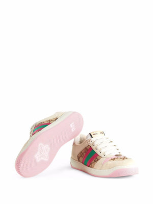 GUCCI Multicolor Crystal Embellished Leather Sneakers