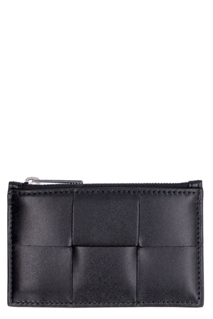 BOTTEGA VENETA Luxury Calf Leather Card Holder - 4.65" x 2.95"