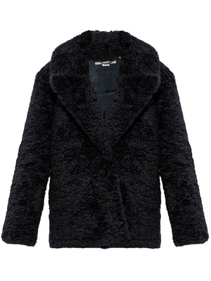 STELLA MCCARTNEY Chic Faux Shearling Winter Jacket in Blue