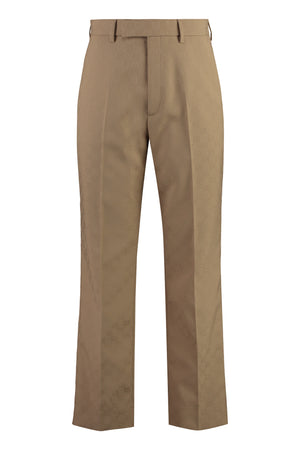 GUCCI Beige Men's Jacquard Trousers for SS24