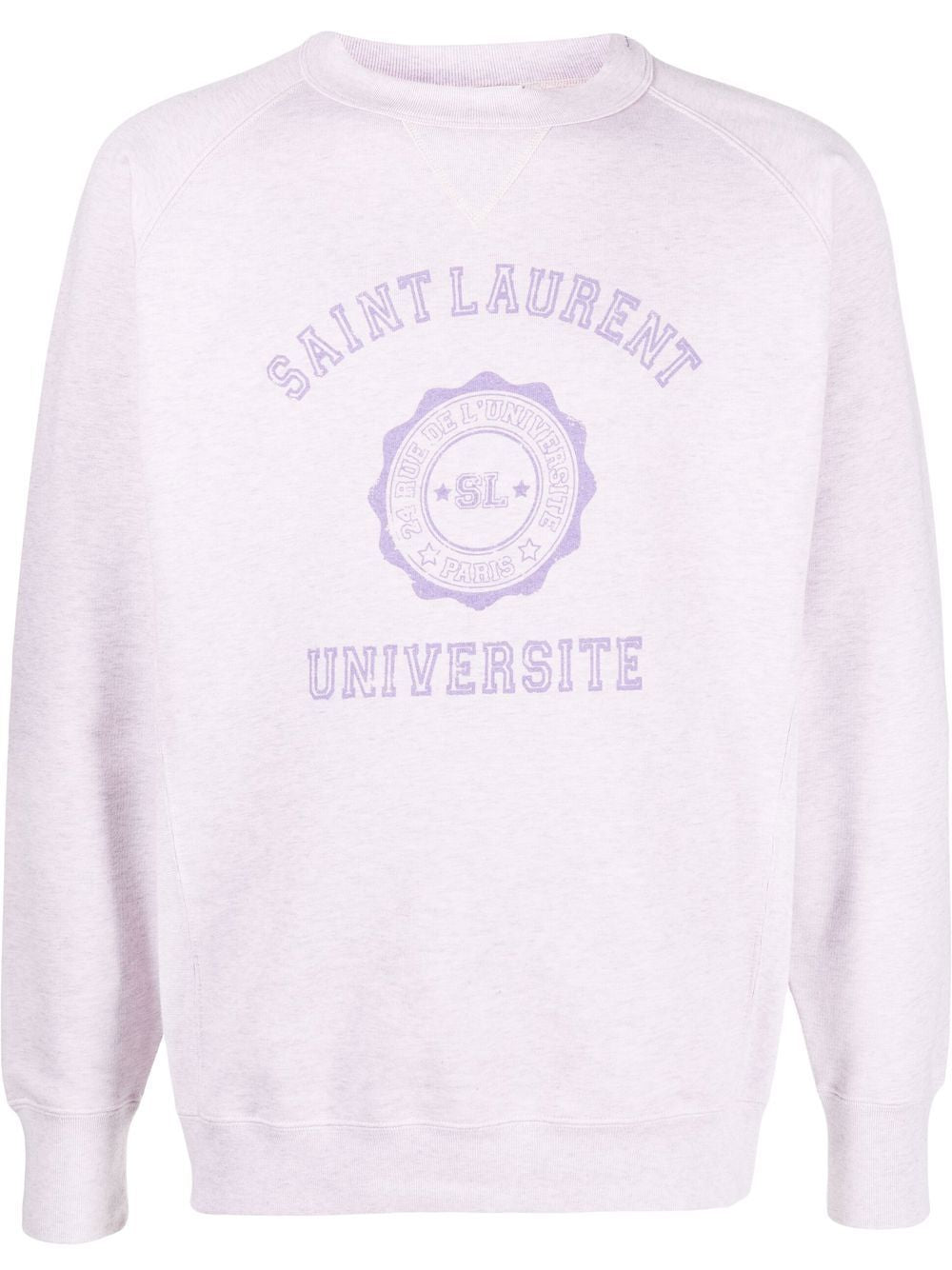 SAINT LAURENT Lilac Oversized Empellished Sweatshirt for Men