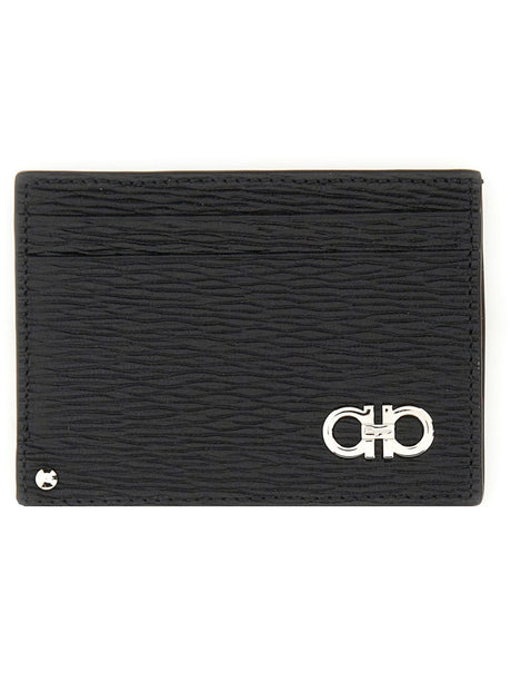 FERRAGAMO Luxury Mini Card Holder with Logo