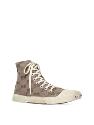 BALENCIAGA BB Monogram Logo Hi-Top Sneakers