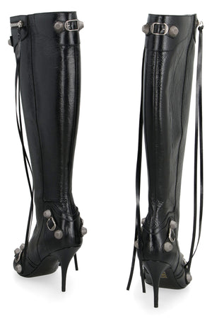 Studded Pointy-Toe Leather Boots with Side Zip by Balenciaga for Women