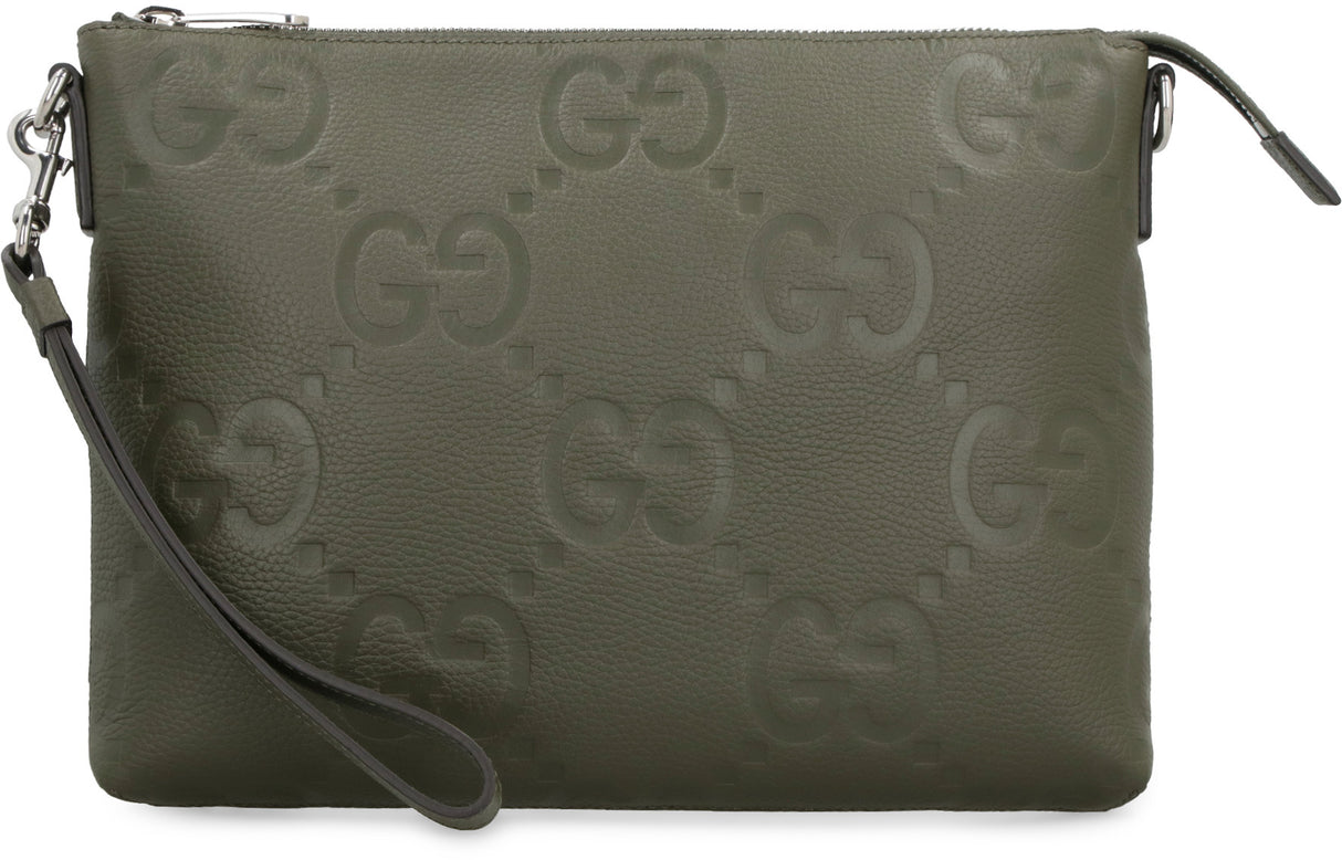 GUCCI Jumbo GG Patterned Leather Shoulder Handbag