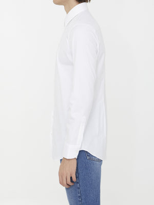 GUCCI Classic White Stretch Cotton Poplin Shirt for Men