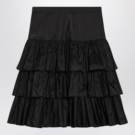 VALENTINO Flounced Silk Taffeta Skirt