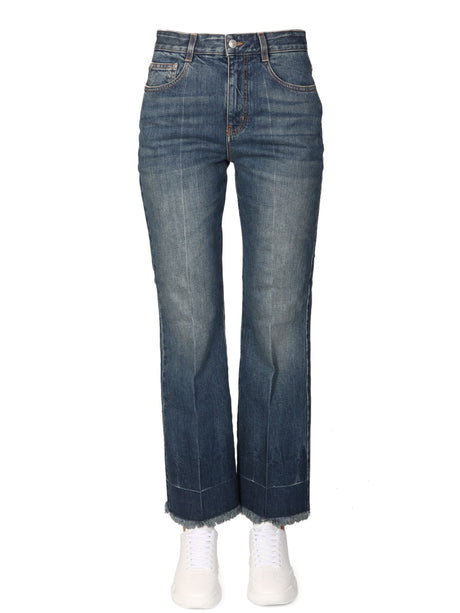 STELLA MCCARTNEY Womens Denim Jeans with Front Button Closure