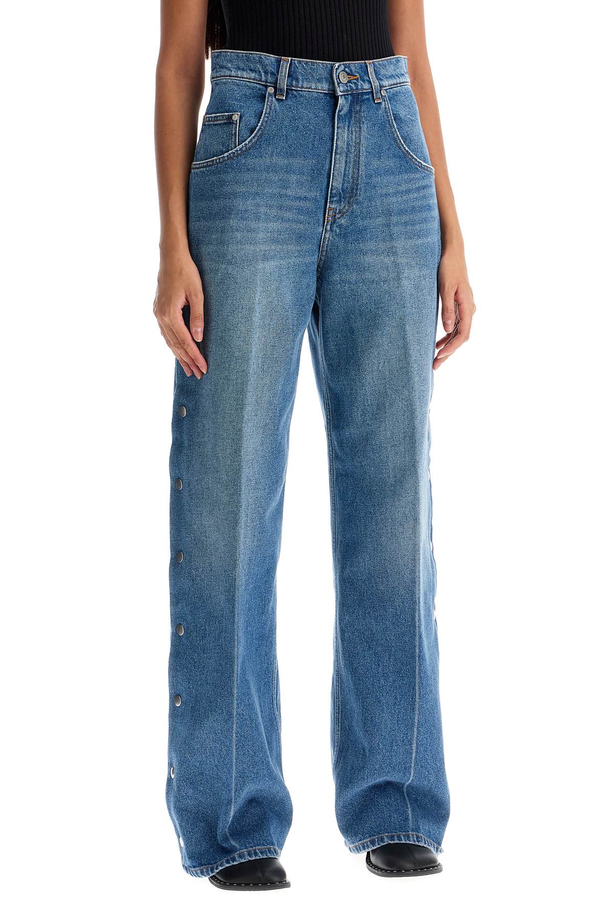 STELLA MCCARTNEY Buttoned Distressed Bootcut Jeans - Size 26