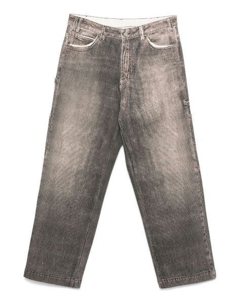 EMPORIO ARMANI Faded Effect Straight Leg Jeans for Men