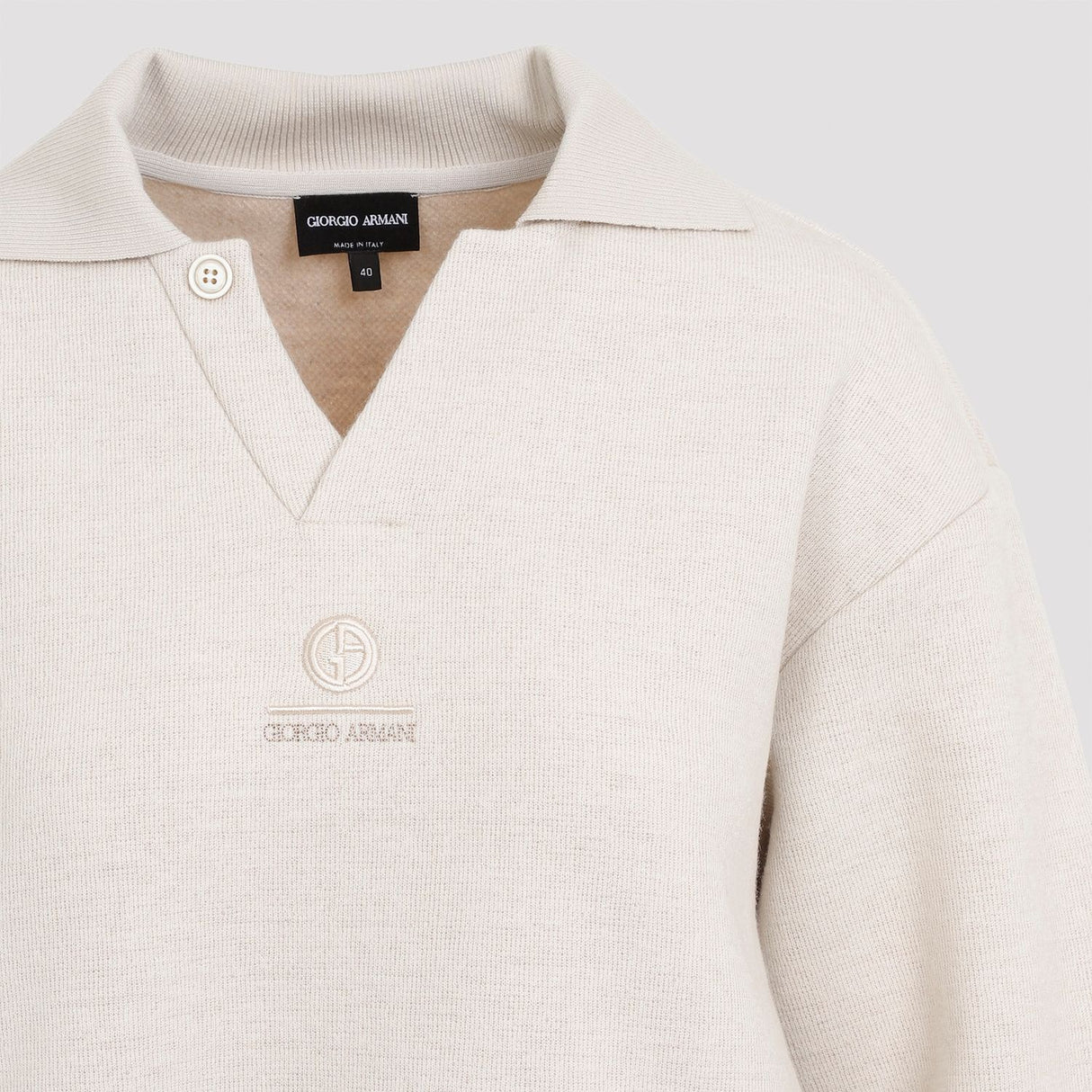 GIORGIO ARMANI Luxury Cashmere Blend Polo Sweater