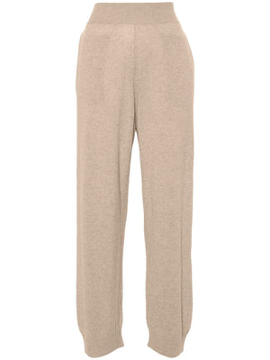 STELLA MCCARTNEY Luxurious Almond Beige Cashmere-Wool Knit Trousers