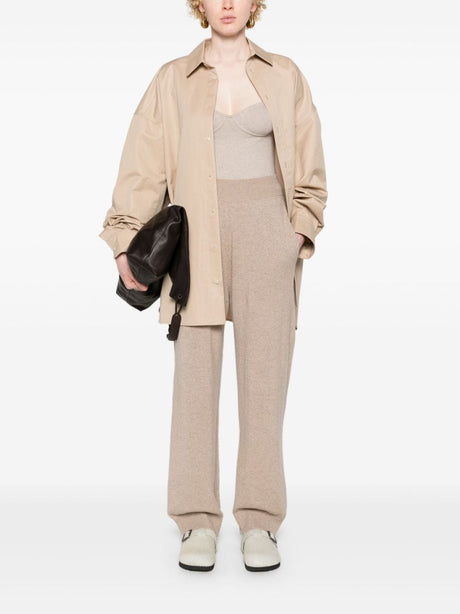 STELLA MCCARTNEY Luxurious Almond Beige Cashmere-Wool Knit Trousers