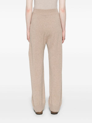 STELLA MCCARTNEY Luxurious Almond Beige Cashmere-Wool Knit Trousers