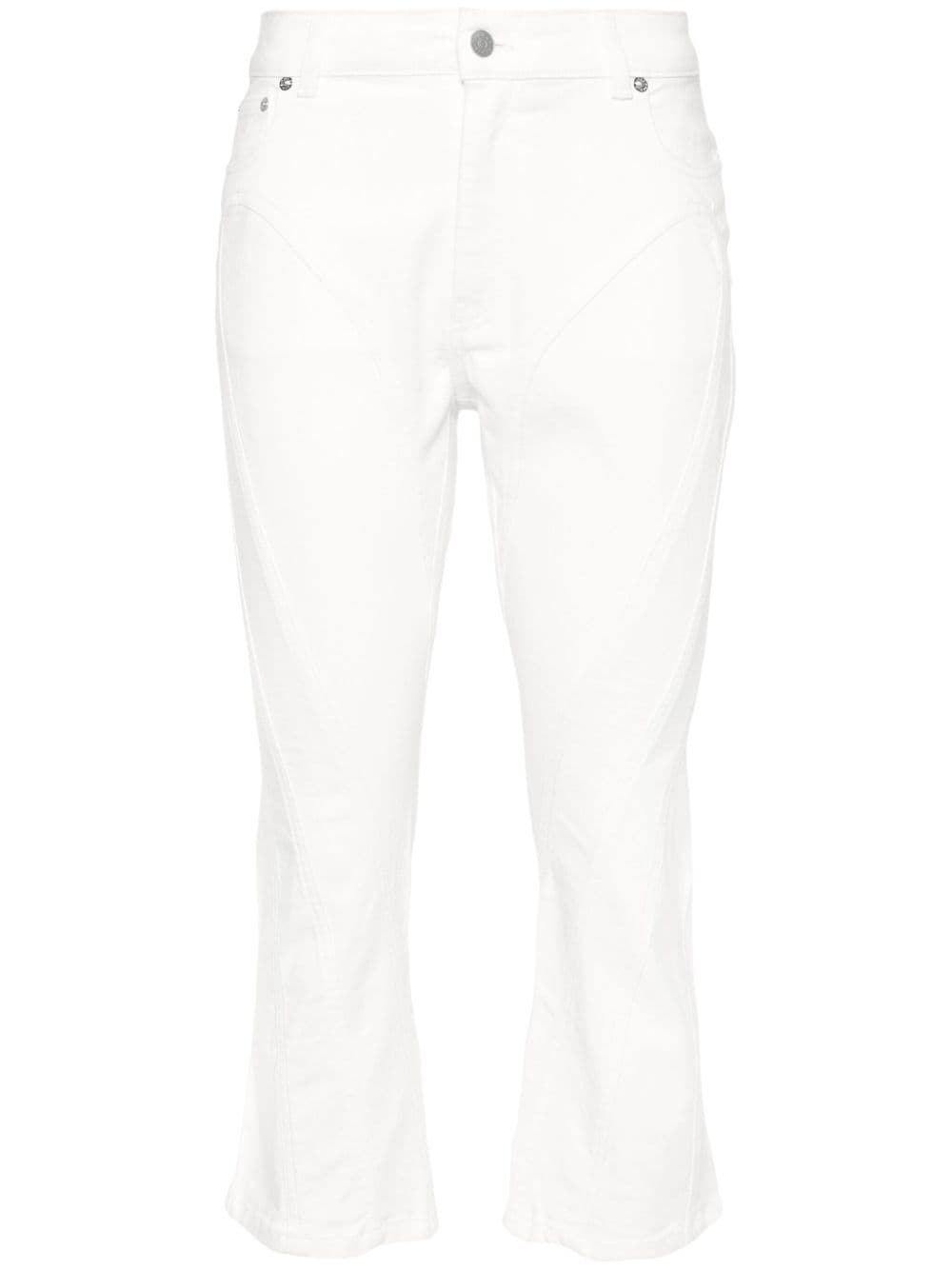 Whitewash Denims for the Modern Woman: 24SS Mugler Women Jeans