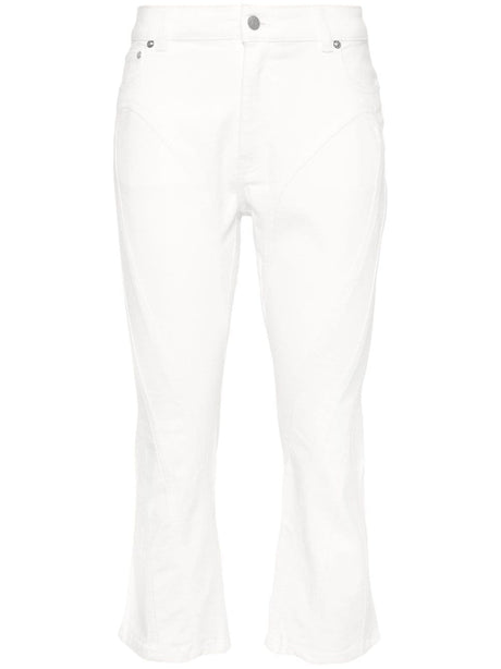 Whitewash Denims for the Modern Woman: 24SS Mugler Women Jeans