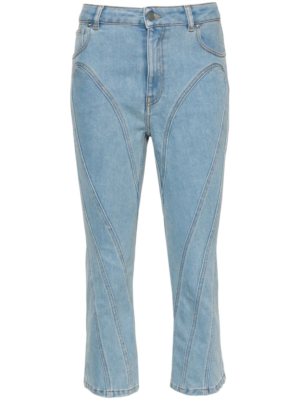 MUGLER Blue Skinny Denim Jeans for Women | SS24 Collection