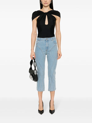 MUGLER Blue Skinny Denim Jeans for Women | SS24 Collection