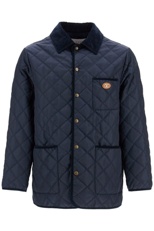 VALENTINO GARAVANI Men's Quilted Jacket with Vlogo - Hip-Length Fit