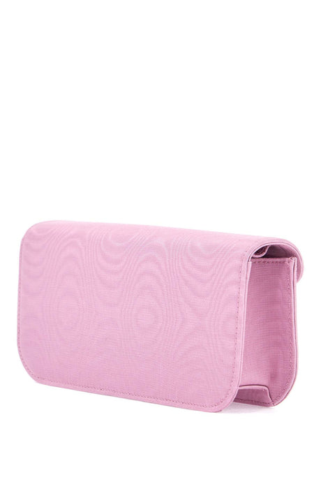 VALENTINO GARAVANI Mini Moire Fabric Clutch with Crystal Accent