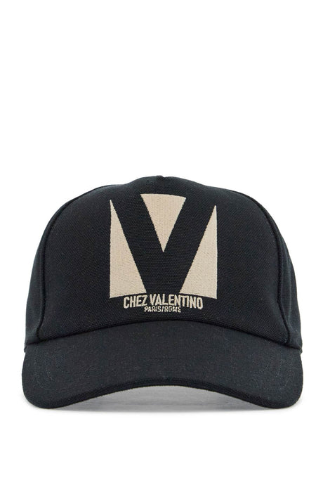 VALENTINO GARAVANI Adjustable Baseball Cap with Butter Logo