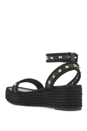 VALENTINO GARAVANI Rockstud Flatform Sandals